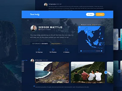 Travel buddy clean ui