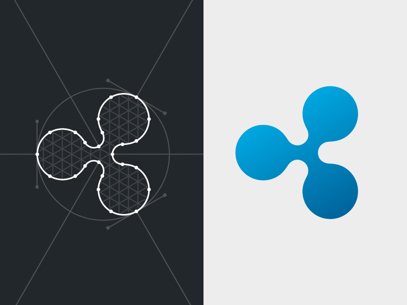 Ripple Logo / Triskelion animation blue coins crypto golden ratio gradient lines logo logo design ripple triskelion xrp