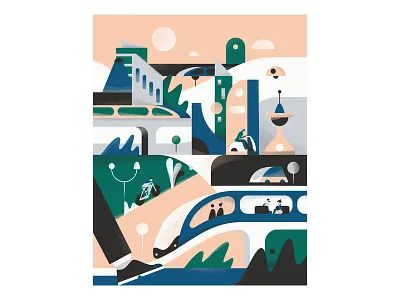 Transport cars cycling electric elon musk glass hyperloop remote working. screens trains walking