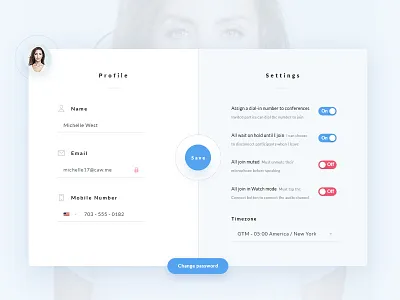 UPDATED Caw.me Account account light material profile settings ui web design