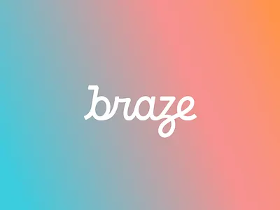 Braze Branding branding braze cursive focus lab identity logo logo design logotype mark marketing script