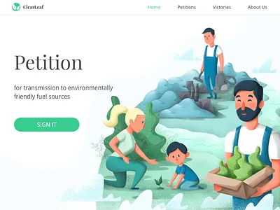 Go green - sign in bright colors design earth green home illustration interface planet social web webpage