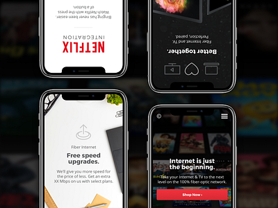 Mobile Landing Page internet ios iphone x mobile mobile website splash tv web design
