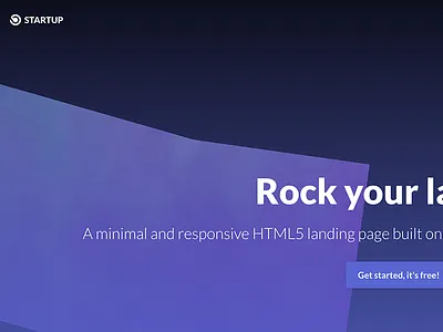 Startup Landing Page hero landing startup svg template