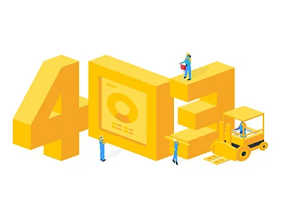 403 Page 403 404 building error page errors isometric