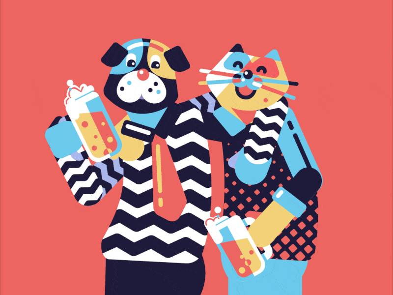 Contact Page Gif beer cat contact dog gif graphic mail motion page service studiotale webdesign