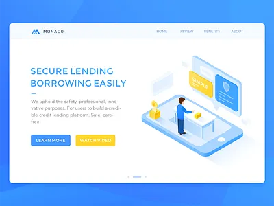 Financial Loans blue financial isometric loans money