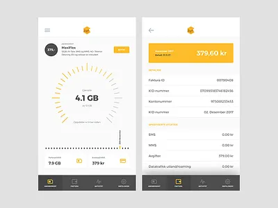 Komplett Mobile admin app application dashboard iphone komplett light minimal mobile responsive samsung ui