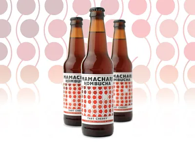 Tart Cherry Label kombucha labels packaging pattern
