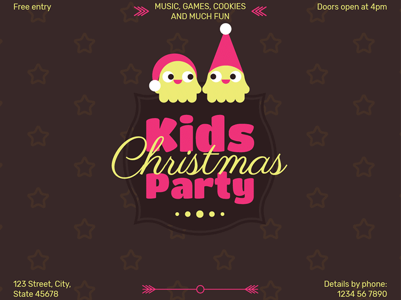 Kids Christmas Party | Modern and Creative Templates Suite banner christmas editable flyer poster print promo social media