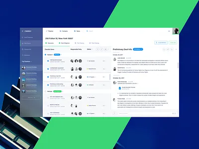 Cnergy Deal Room Wip broker dashboard deal management deal room interface pipeline project management real estate