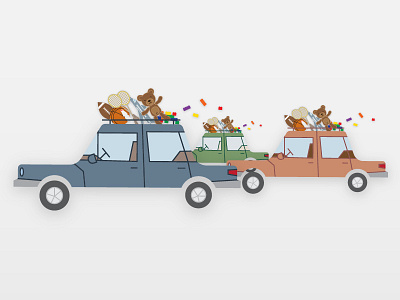 Cars with Toys cars different colors driverless driving toys