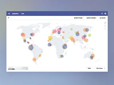 Data visualization map cluster colors data filter map minimal ui ux web