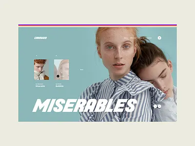 Caraggio gif inspiration landing page layout navigation responsive ui ux web website