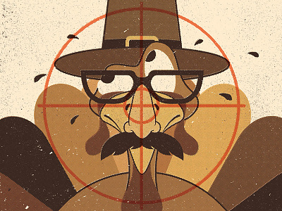 Turkey Disguise character design gobble halftone illustration retro texture thanksgiving turkey vector
