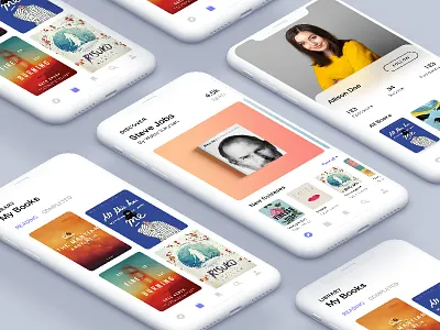 iPhone X - Book reading App Concept book book reading gradient home ios 11 iphone x phone profile ui ux