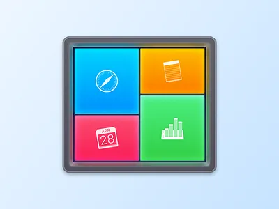 Application Icon with a Dark Border for Switchem colorful design create ready made workspaces everyday tasks group high sierra icon mac app macos application osx smart automation software ui ux windows