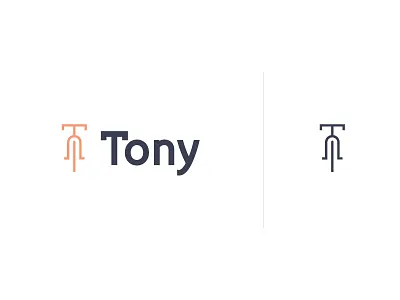 Logo + icon for Tony app apple bike rental bike share brand bright city bike cold grey geolocation green peach vocal recognition