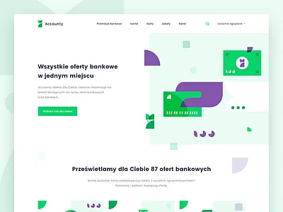 Accounty Homepage autentika card dashboard illustration interface landingpage mialszygrosz shape ui ux web webdesign