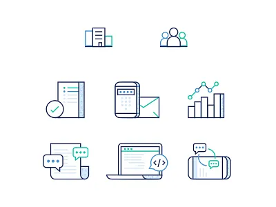 Enterprise And Team Icons advanced security app chat data data center enterprise scale icon set icons messaging open source slack alternative technology
