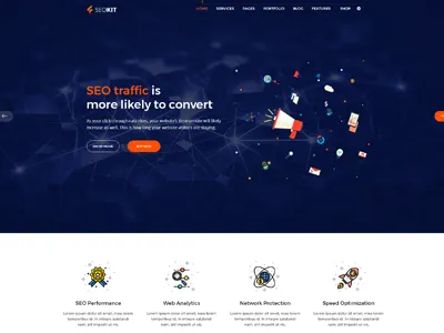 SEOKIT - Digital Marketing & SEO Company Template agency digital marketing html joomla seo wordpress