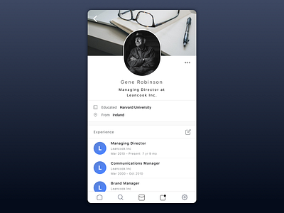 Business App User profile 006 business dailyui profile user profile