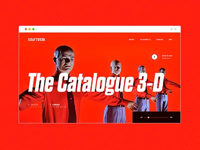 Concept 16 - Kraftwerk / The Catalogue 3-D 3d clean design digital geometric graphic grid kraftwerk minimal music simple ui