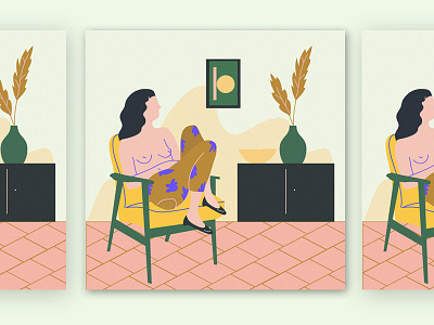 1962 1962 chair chill furniture girl oldschool room topless wase