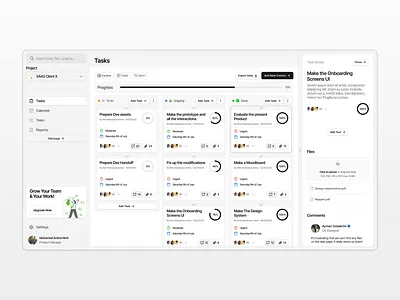Project / Task Management App UI - UI components Design dashboard design interface design minimal design ui simple design task management ui ui design user experience user interface ux ux design