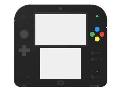 Nintendo 2DS flat illustration 2ds flat nintendo render simple