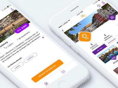 App Mobile | Urban Experiences etourisme ios iphone mobile application quizz ui design urban experiences user experience user interface ux design