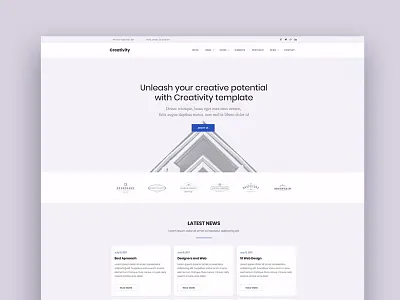Creativity – Agency Website Template app branding identity illustration interaction landing page responsive retina site typography web