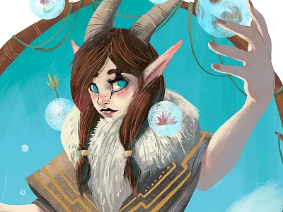 Children of the Stars: Capricornius cartoon character design children creative design girl illustration inspiration nature photoshop style zodiac