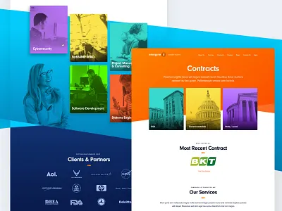 Emagine IT Contracts contracts homepage information technology multicolored neon people photo overlap services team ui design ux design web design