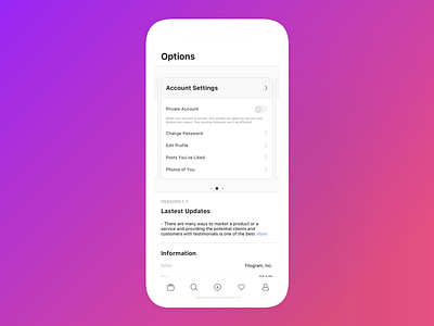 Settings Page 007 007 account settings dailyui information options settings