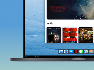 🍿 White Netflix App on Macbook X 💻 app store apple blue bordeaux macbook netflix ui design white