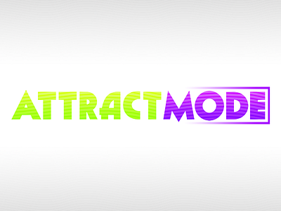 Logo Practice #17: AttractMode brand contrast high saturation logo logotype simple