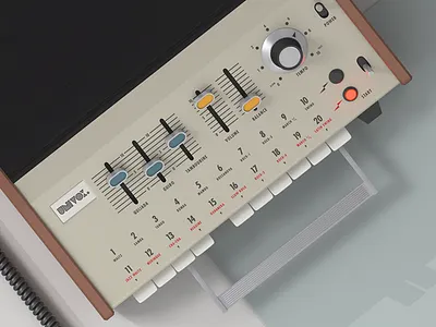 Univox SR-95 3d 70s c4d cinema4d drum machine illustration korg mini pops 7 render retro univox vintage