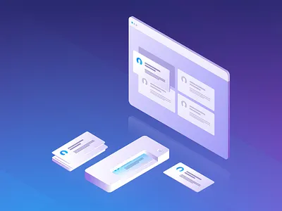 Nappli illustration agency design flat illustration katowice poland ui ux vector web website