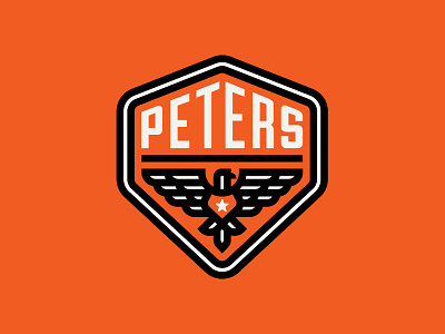 Peters Design Co Eagle Badge america american badge crest eagle logo monoweight pdco peters thicklines