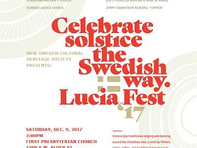 Lucia 2017 Pt. 2 christmas december god jul illustration layout light lucia portland scandinavia sweden typography