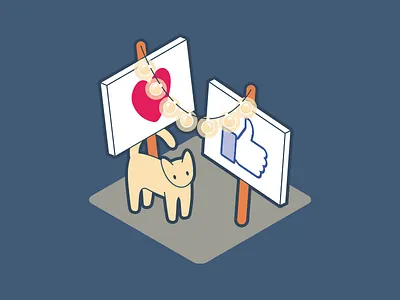 Social Kitty cat facebook hearts instagram kitten kitty likes social thumbs