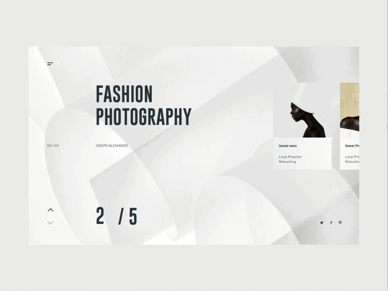 Photography Portfolio animation photography portfolio prototype ui uidesign userinterface ux uxdesign uxinspiration webdesign wireframe