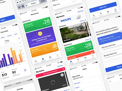 My Home App dashboard ios sharing smart smart home statistics stats ui ux