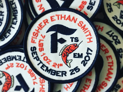 Birth Announcement fish patch