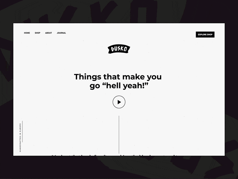 Introducing DUSKO - Apparel & Accessories brand accessories apparel brand ecommerce handcrafted landing page shop webflow