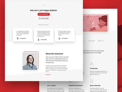 Course sales page genesis landing page sales page theme wordpress