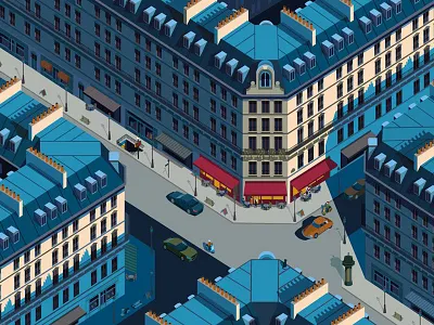 Bim architecture cars chuildings city graphic illustration street transport urban vector