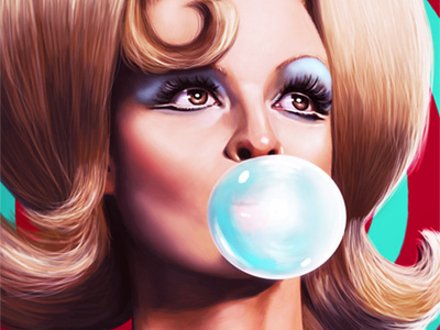 Martian Girl, Mars Attacks digital arts digital painting illustration mars attacks movie poster