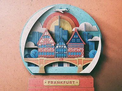 Frankfurt Paper Snow Globe airport destination flight frankfurt holidays paper san diego snow globe texture travel